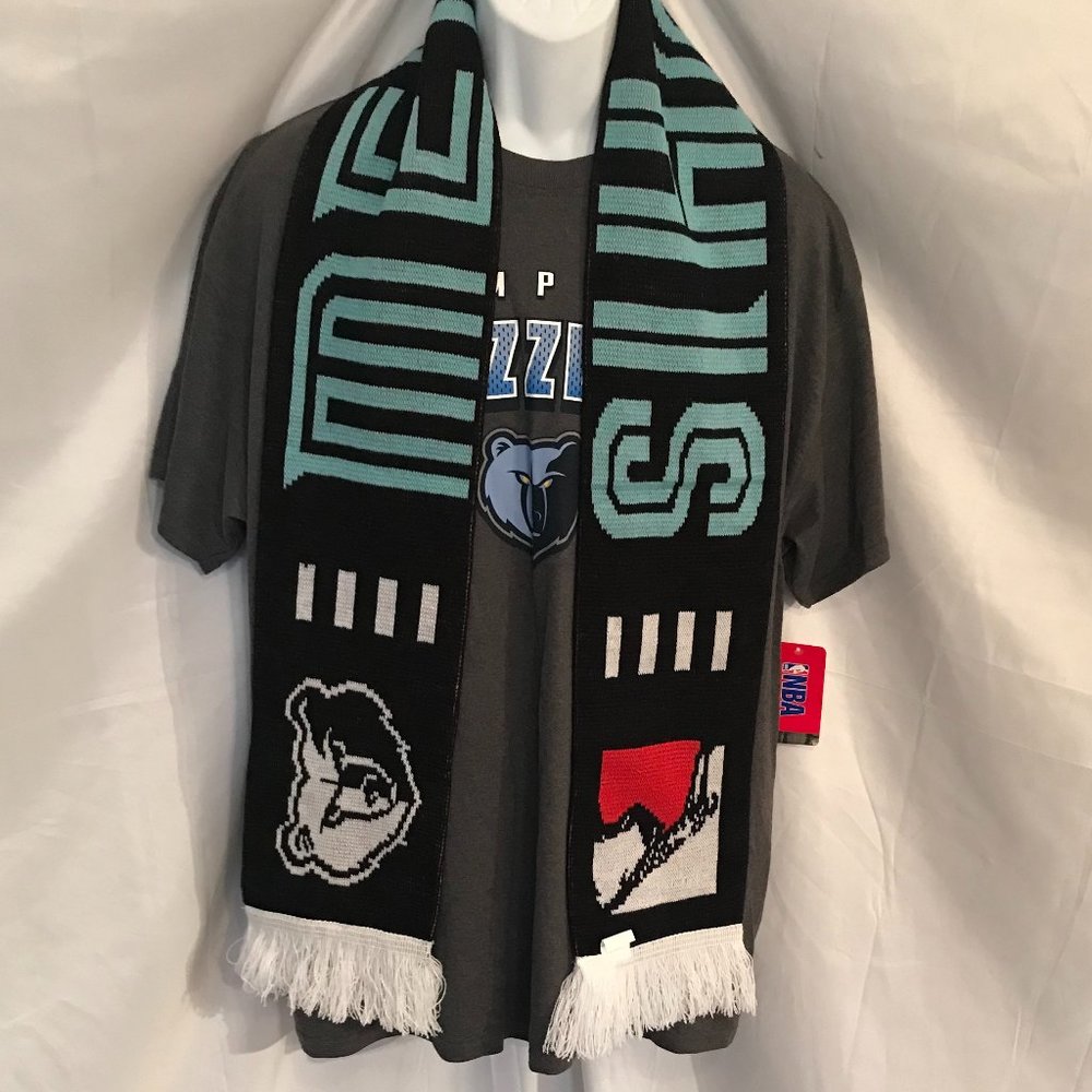 Memphis Grizzlies NBA Scarf & Activewear Sport Cut Tee Shirt #104